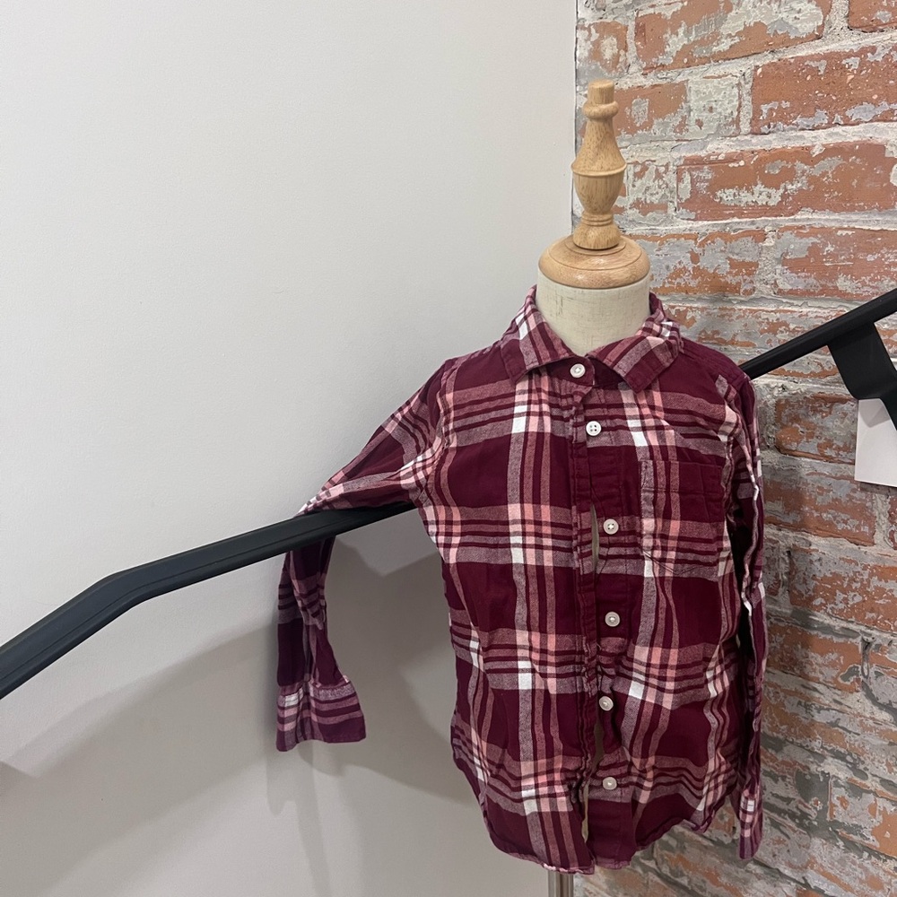 Plaid Button-Up Shirt